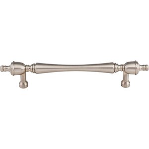 Top Knobs - Finial Oversized - 7" Centers Handle in Brushed Satin Nickel