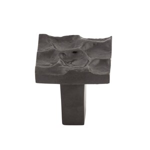 Top Knobs - Cobblestone - 1 1/8" Small Square Knob in Coal Black