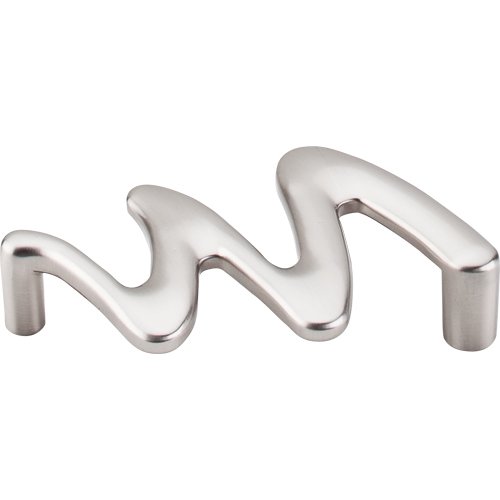 Squiggly 3 3/4" Centers Novelty Pull in Brushed Satin Nickel