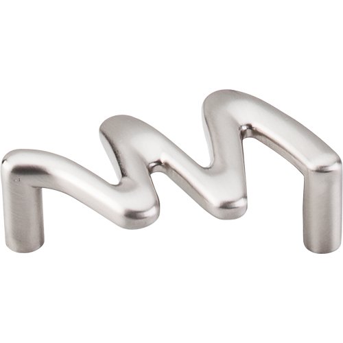 Squiggly 2 1/2" Centers Novelty Pull in Brushed Satin Nickel