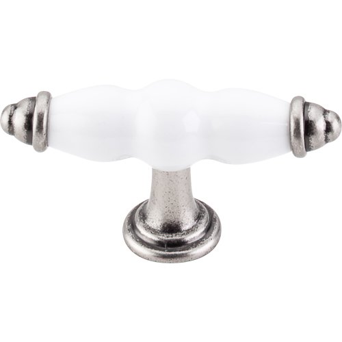 Chateau "T" Handle in Pewter Antique & White