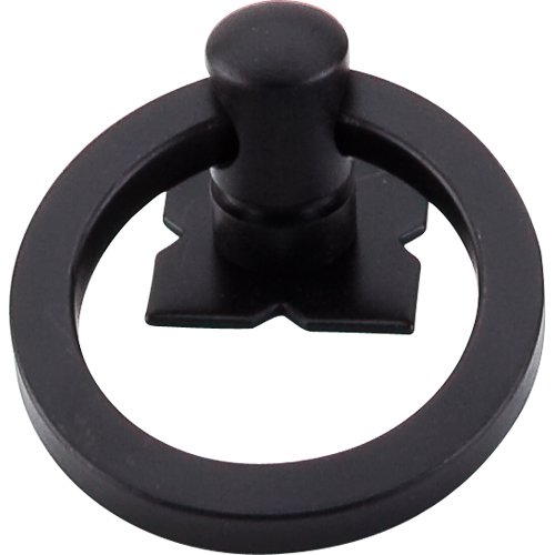 Large Smooth Ring Pull w/Backplate in Patine Black