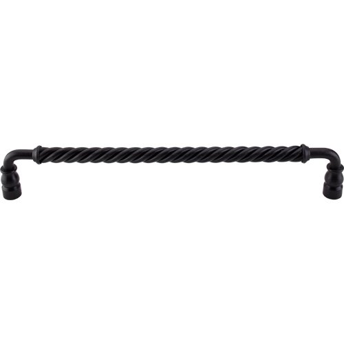 Twisted Bar 12" Centers Bar Pull in Patine Black