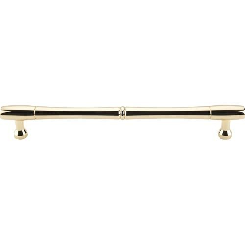 Oversized 12" Centers Door Pull in Polished Brass 13 15/16" O/A