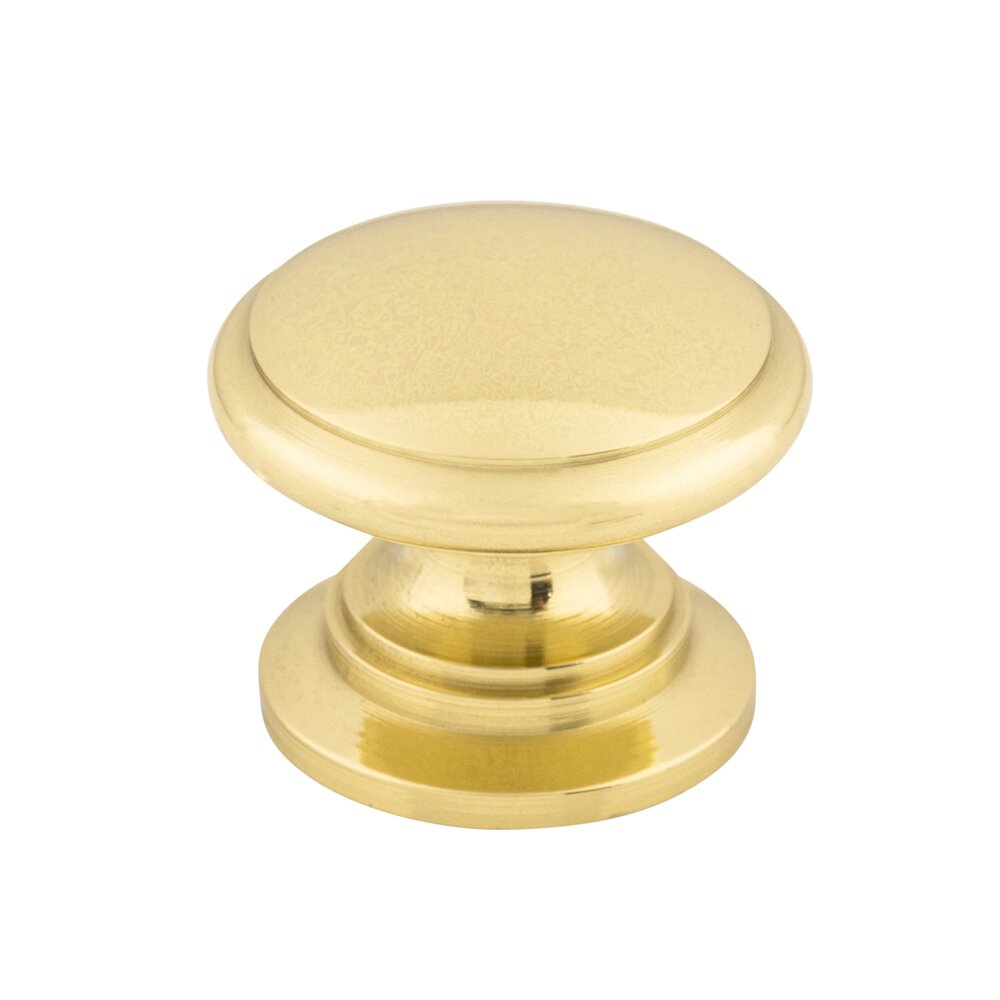 Ray 1 1/4" Diameter Mushroom Knob in Polished Brass