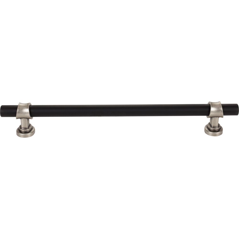 Bit 12" Centers Appliance Pull in Flat Black and Pewter Antique