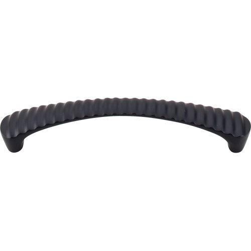 Grooved 5 1/16" Centers Arch Pull in Flat Black