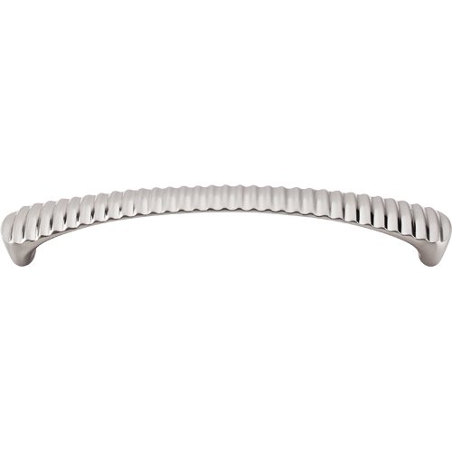 Grooved 6 5/16" Centers Arch Pull in Brushed Satin Nickel