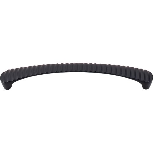 Grooved 6 5/16" Centers Arch Pull in Flat Black