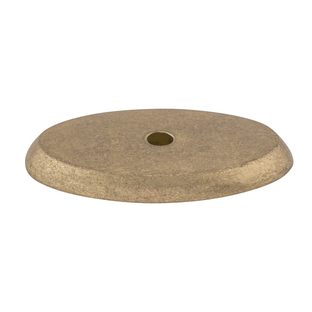 Aspen Oval 1 3/4" Knob Backplate in Light Bronze