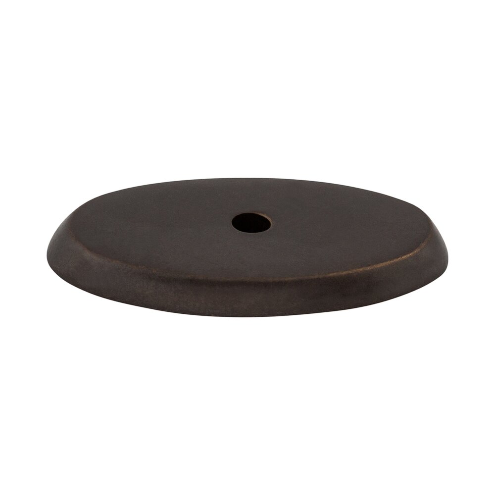 Aspen Oval 1 3/4" Knob Backplate in Medium Bronze