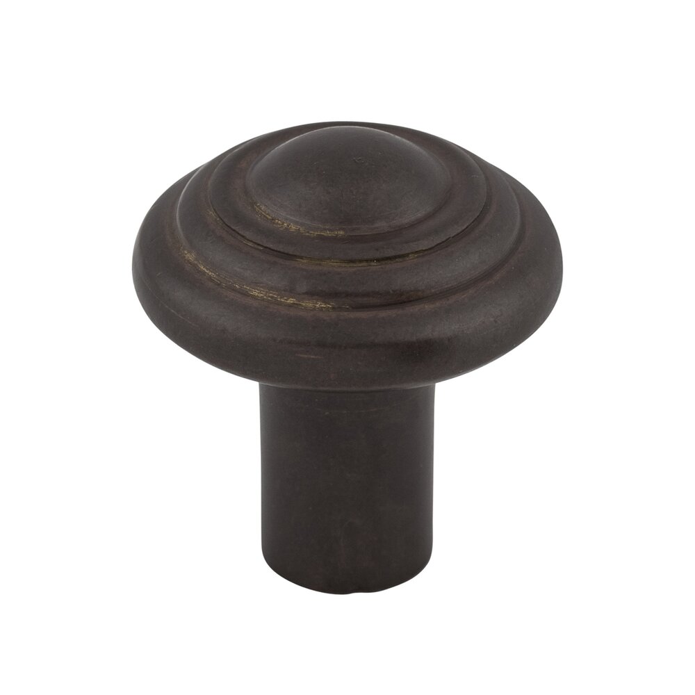Aspen Button 1 1/4" Diameter Mushroom Knob in Medium Bronze