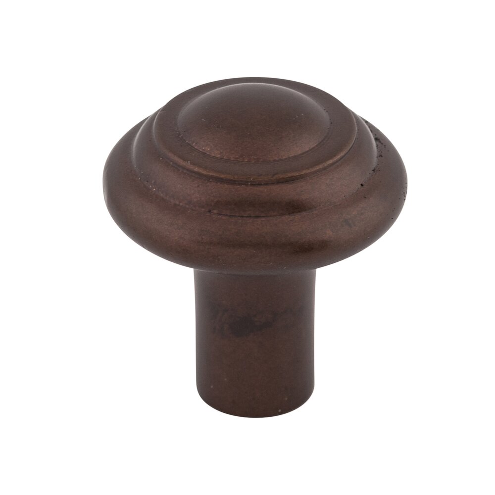 Aspen Button 1 1/4" Diameter Mushroom Knob in Mahogany Bronze