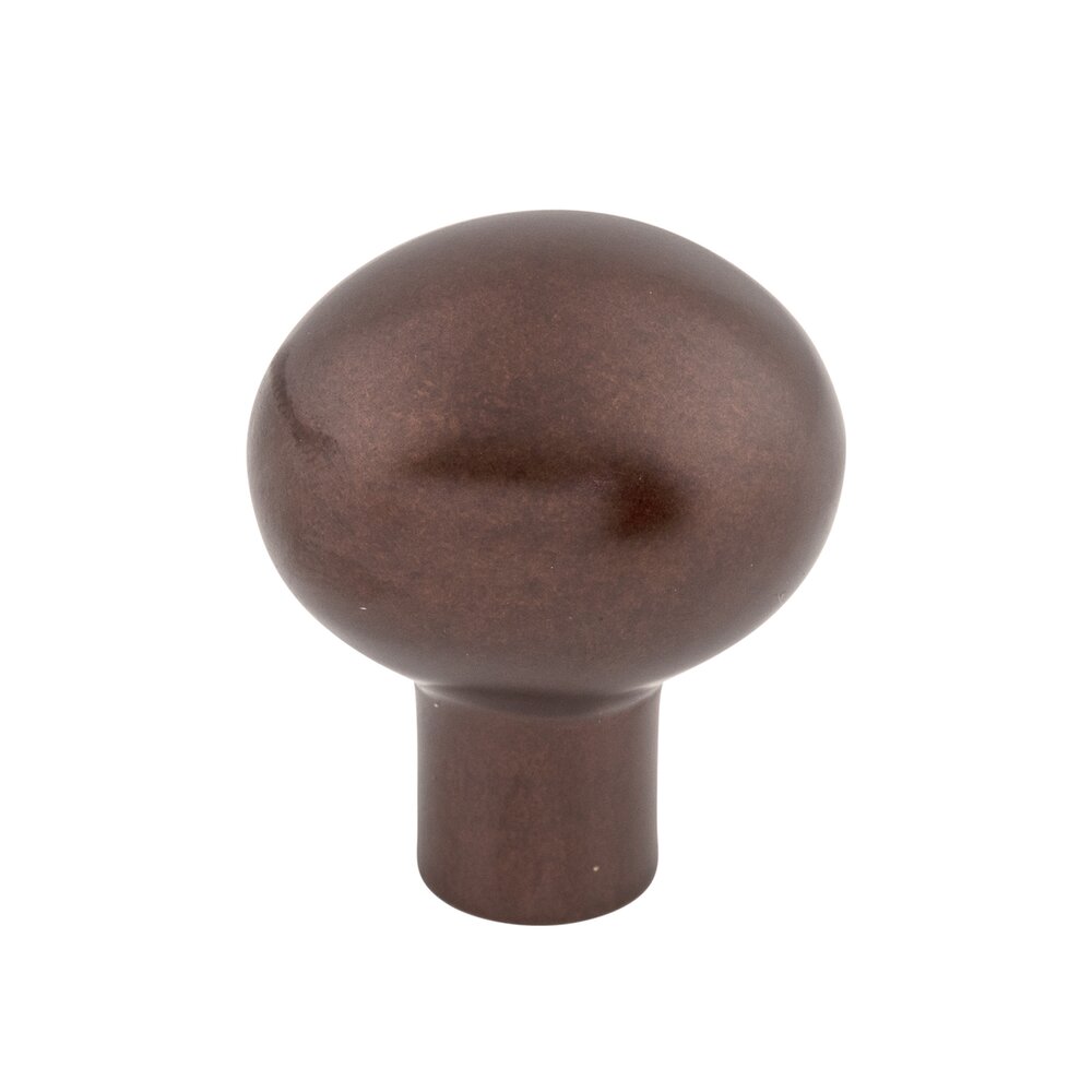Aspen Small Egg 1 3/16" Long Oval Knob in Mahogany Bronze