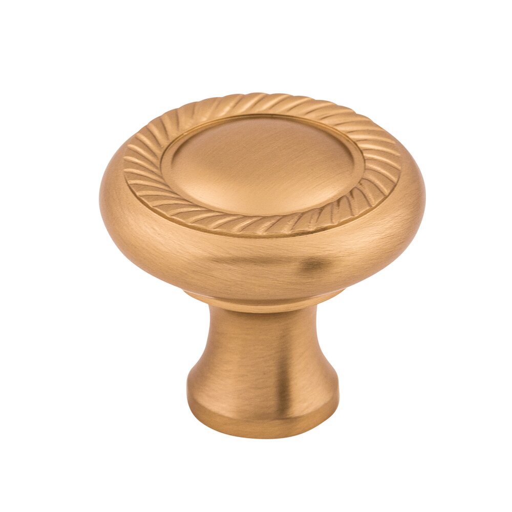 Swirl Cut 1 1/4" Diameter Mushroom Knob in Brushed Bronze