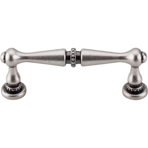 Edwardian 3" Centers Bar Pull in Pewter Antique