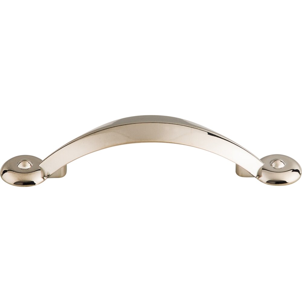 Angle 3" Centers Arch Pull in Polished Nickel