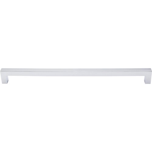 Square Bar 12" Centers Bar Pull in Polished Chrome