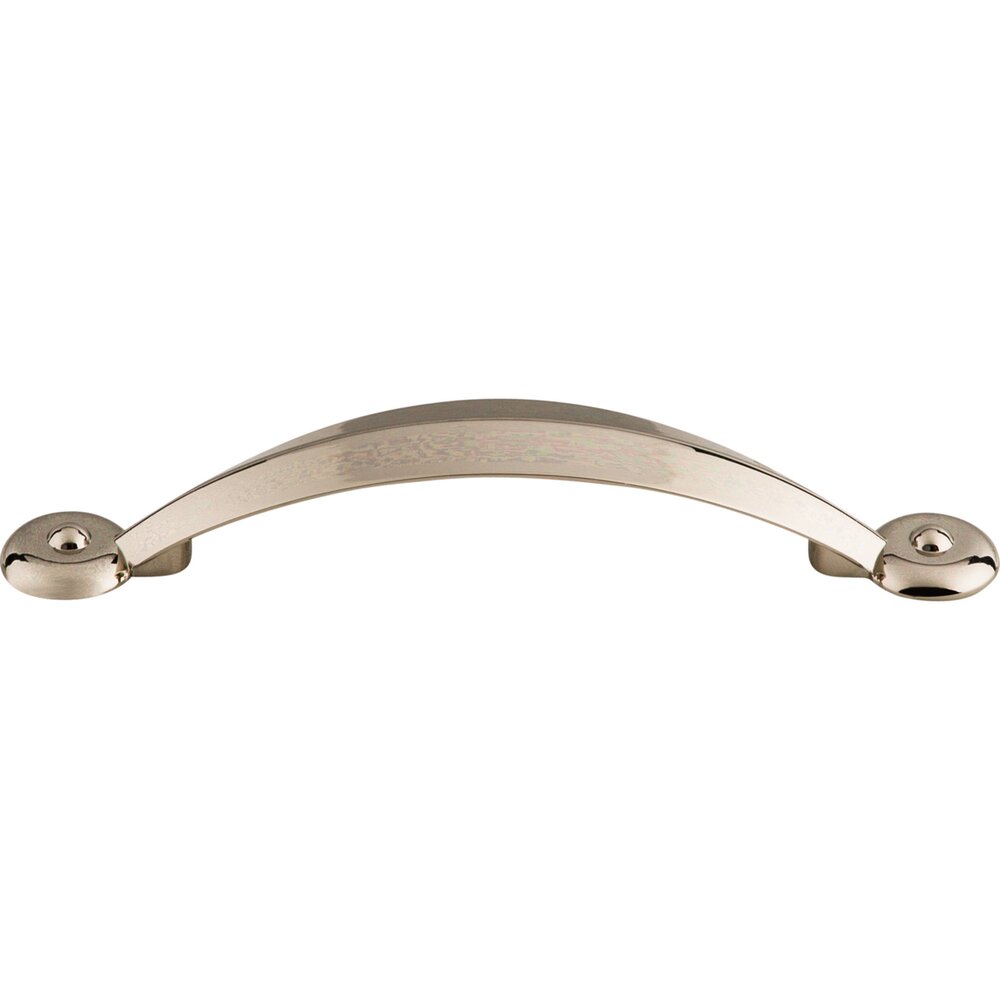 Angle 3 3/4" Centers Arch Pull in Polished Nickel