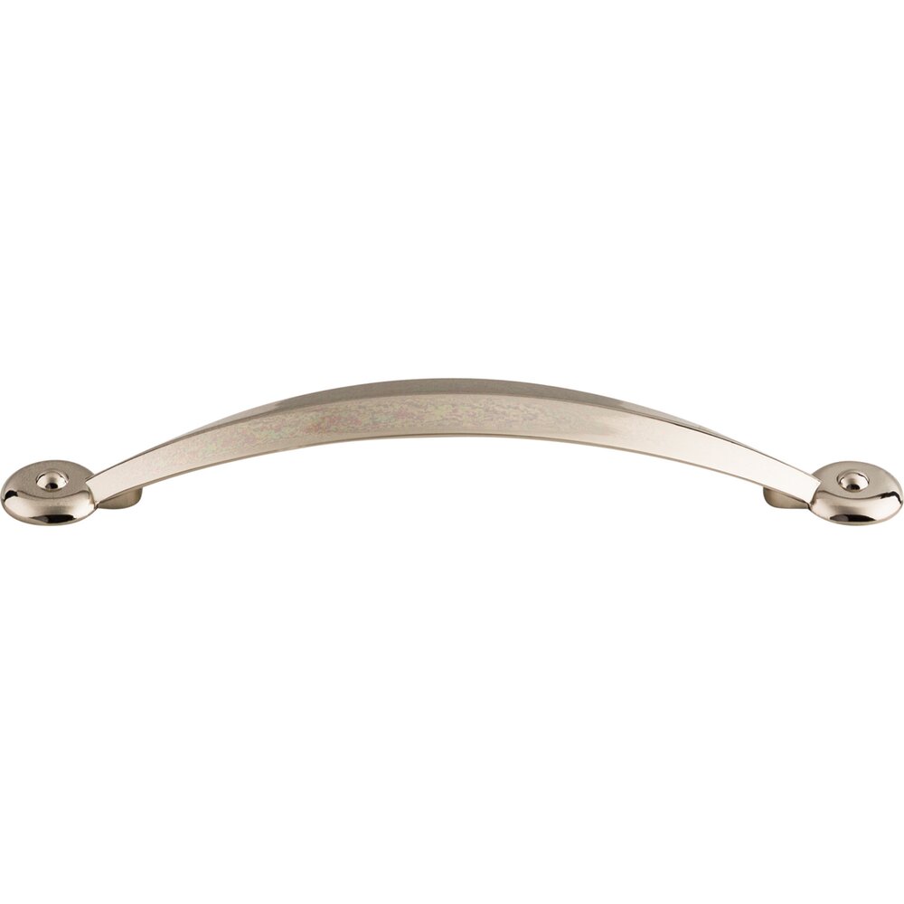 Angle 5 1/16" Centers Arch Pull in Polished Nickel