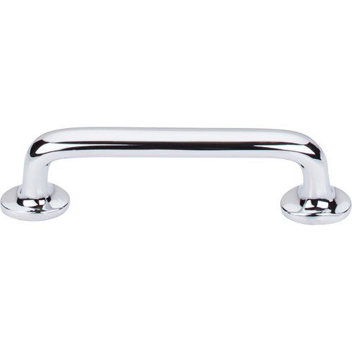 Aspen II Rounded 4" Centers Bar Pull in Polished Chrome