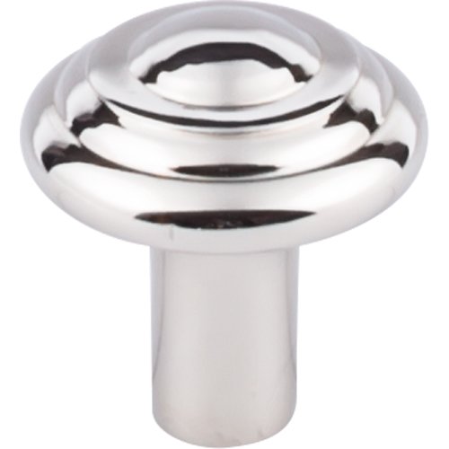 Aspen II Button 1 1/4" Diameter Mushroom Knob in Polished Nickel