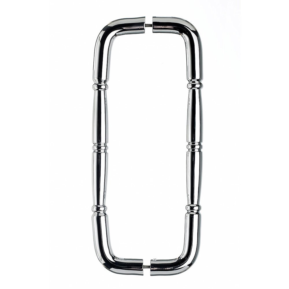 Oversized 18" Centers Back to Back Door Pulls in Polished Chrome 18 3/4" O/A
