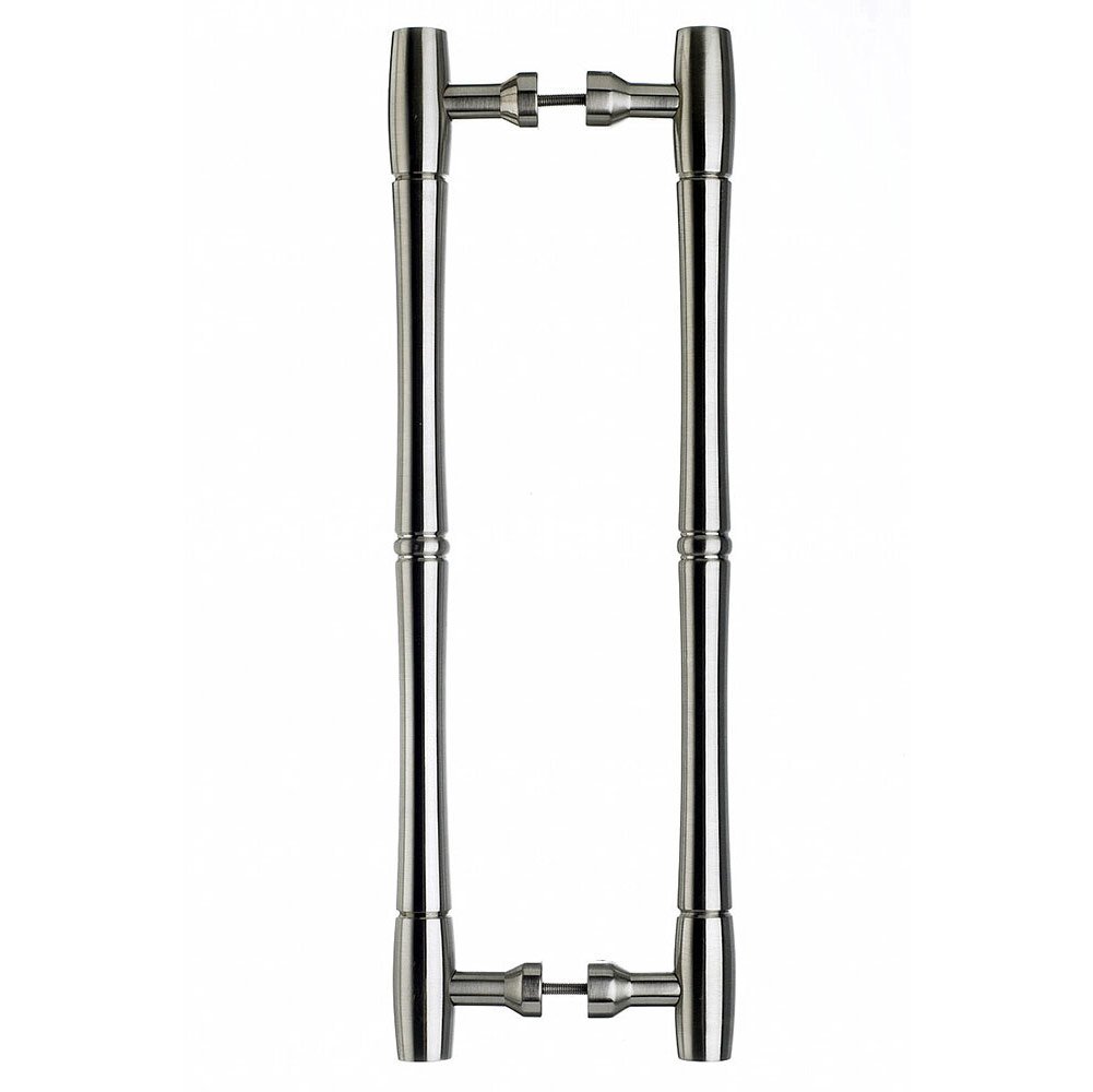 Oversized 18" Centers Back to Back Door Pull in Brushed Satin Nickel 19 31/32" O/A