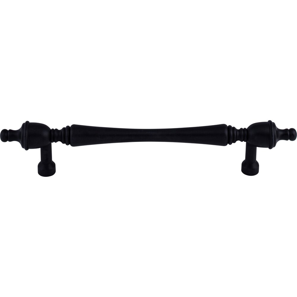 Somerset Finial 7" Centers Bar Pull in Patine Black