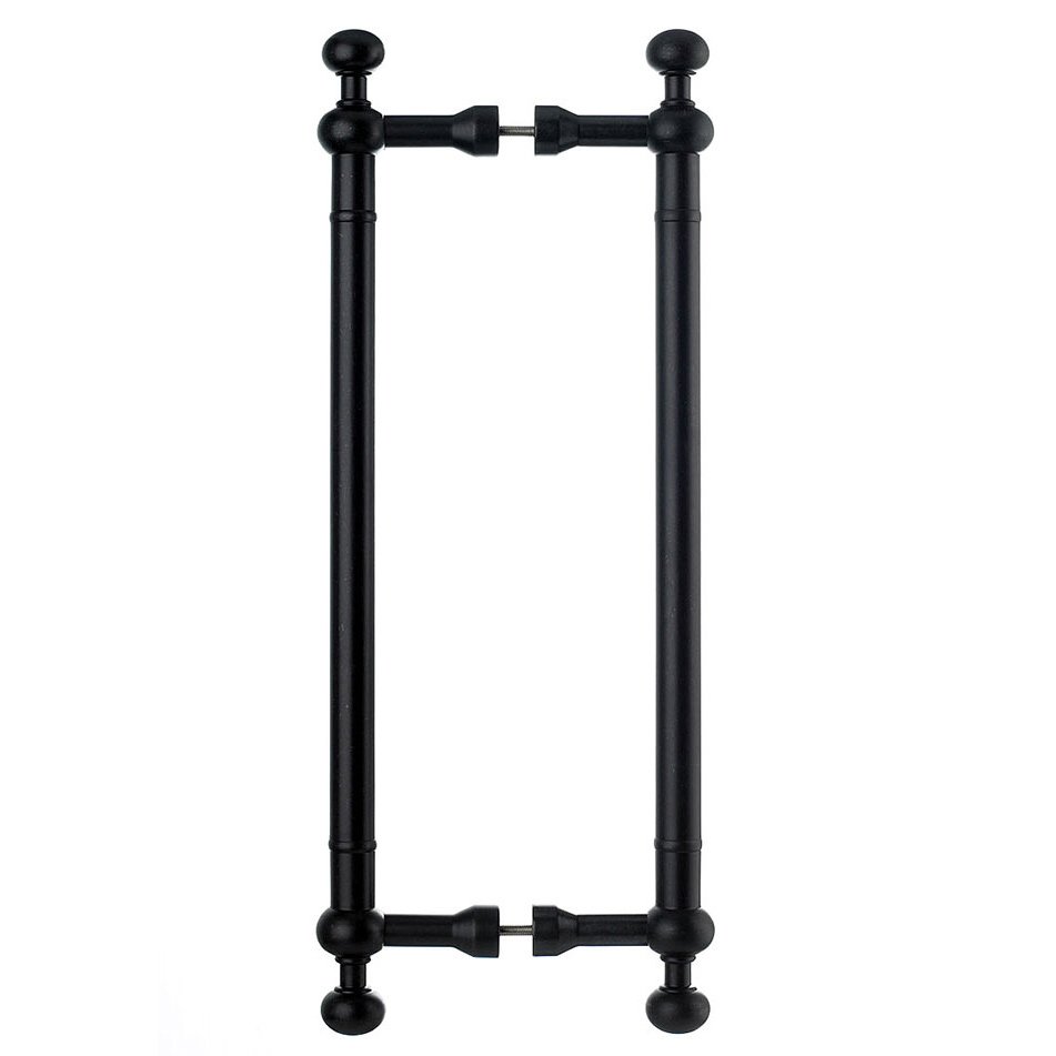 Oversized 18" Centers Back to Back Door Pull in Patine Black 21 5/32" O/A