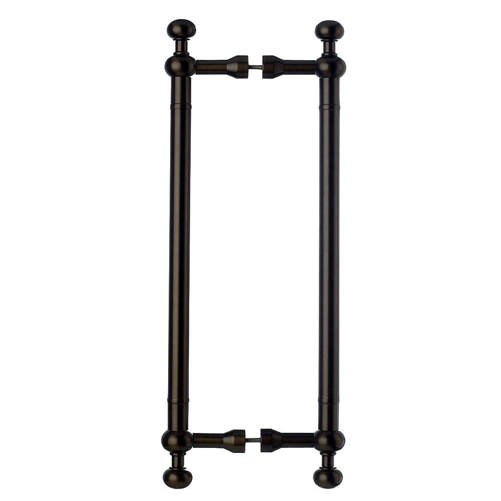 Oversized 12" Centers Back to Back Door Pull in Oil Rubbed Bronze 15 1/8" O/A