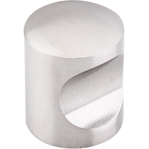 Indent 1" Diameter Knob in Brushed Stainless Steel