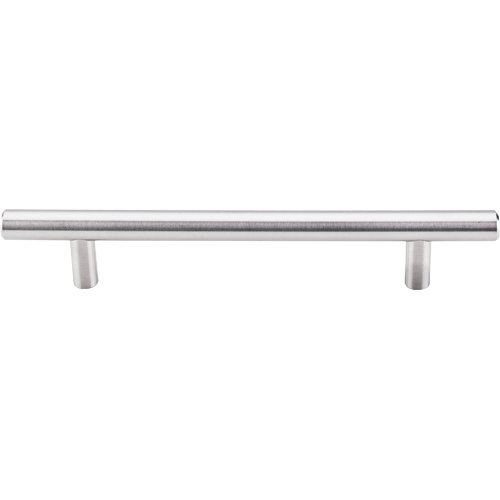 Solid Bar 5 1/16" Centers Bar Pull in Brushed Stainless Steel