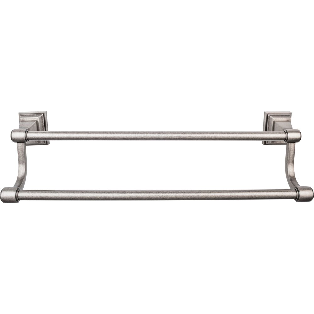 Stratton Bath Towel Bar 30" Double in Antique Pewter