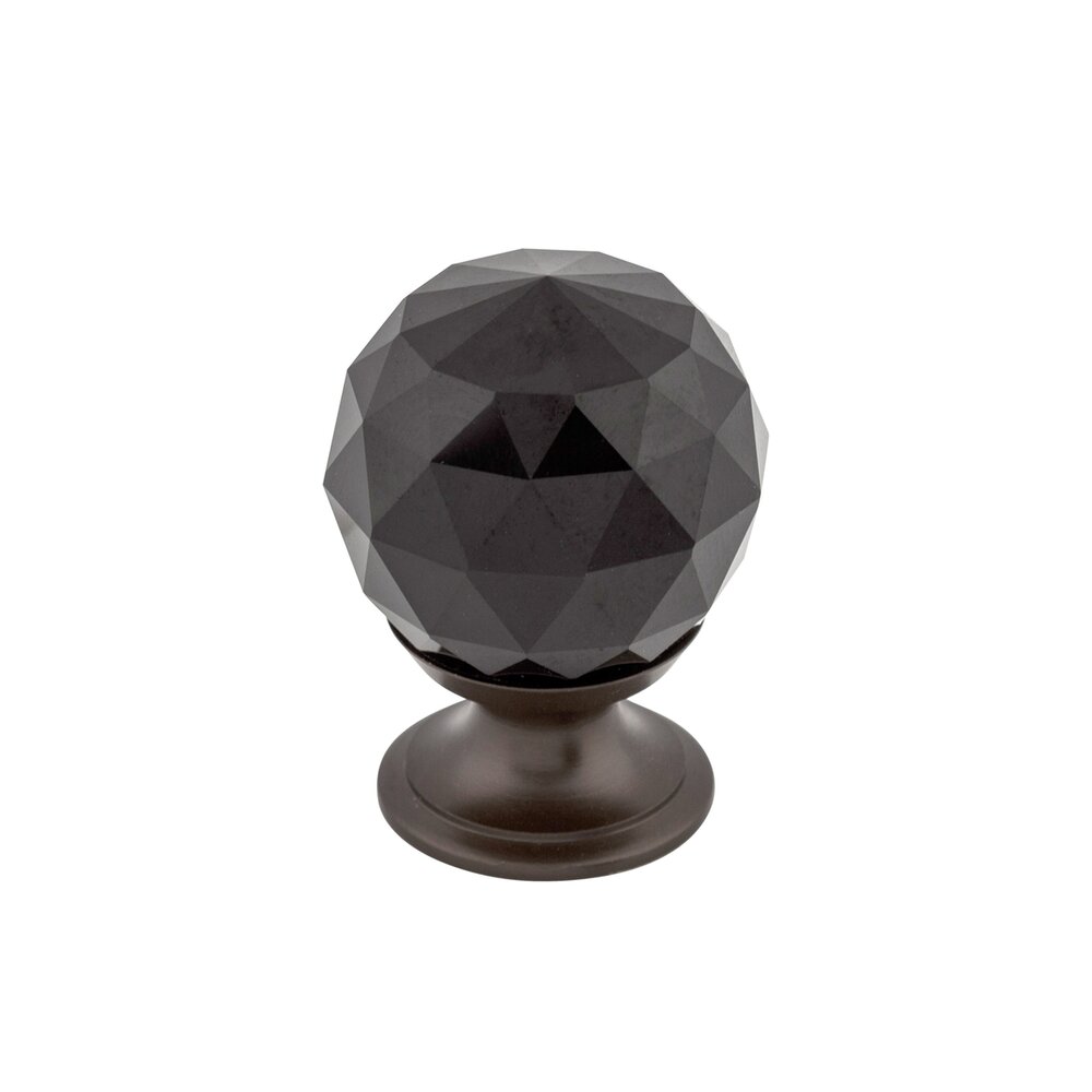 Black Crystal 1 1/8" Diameter Mushroom Knob in Oil Rubbed Bronze