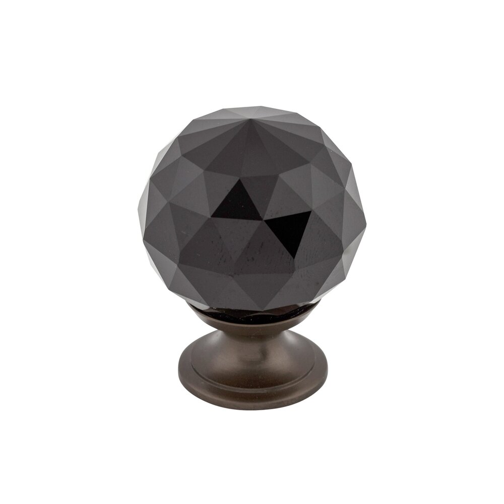 Black Crystal 1 3/8" Diameter Mushroom Knob in Oil Rubbed Bronze