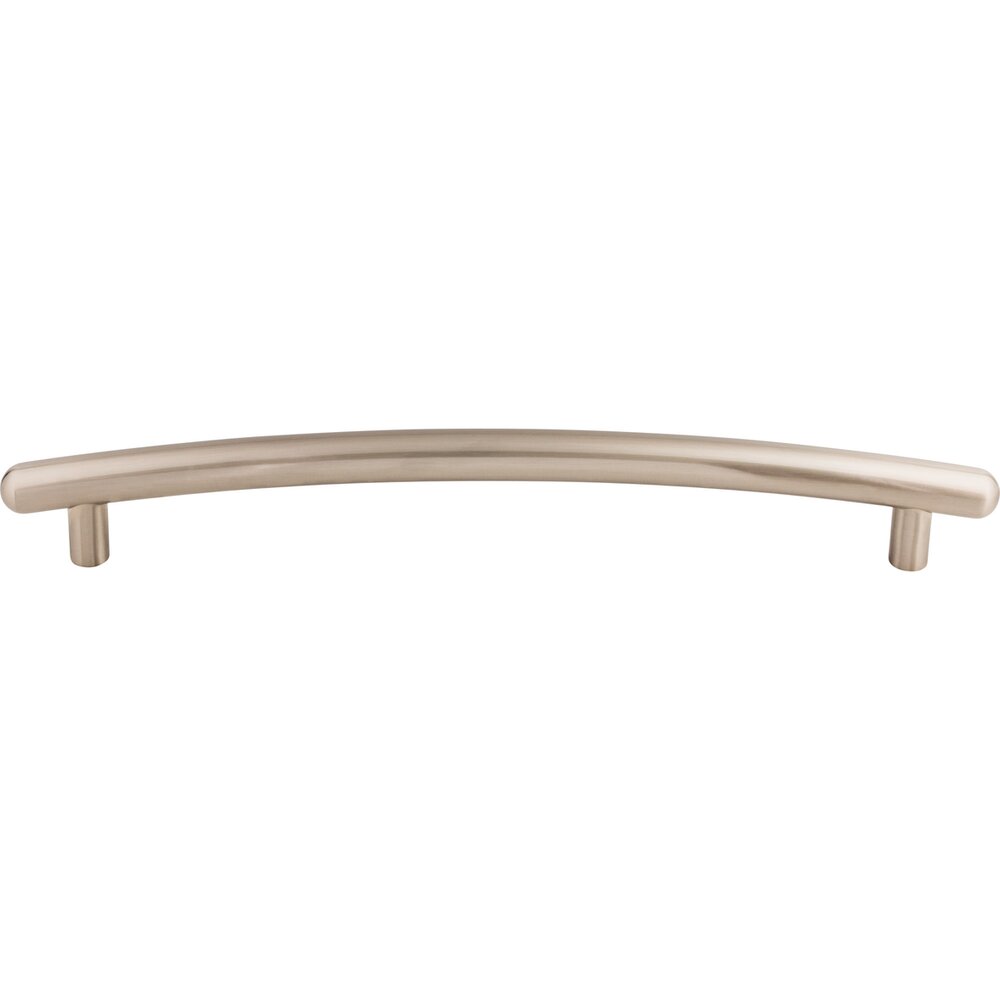 Curved 12" Centers Appliance Pull in Brushed Satin Nickel