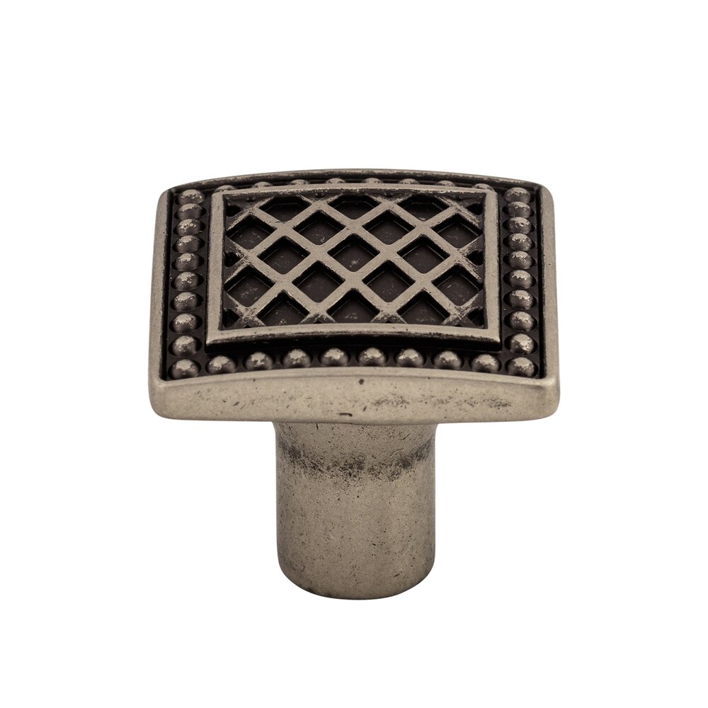 Trevi 1 1/4" Long Square Knob in Pewter Antique