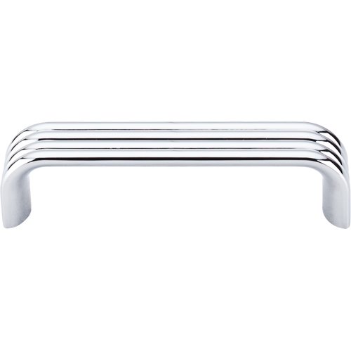 3 3/4" Centers Modern Deco Pull in Polished Chrome