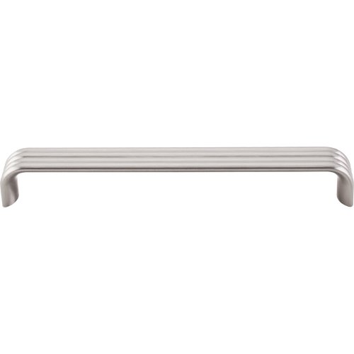 7" Centers Modern Deco Pull in Brushed Satin Nickel
