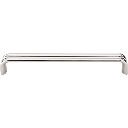 7" Centers Modern Deco Pull in Polished Nickel