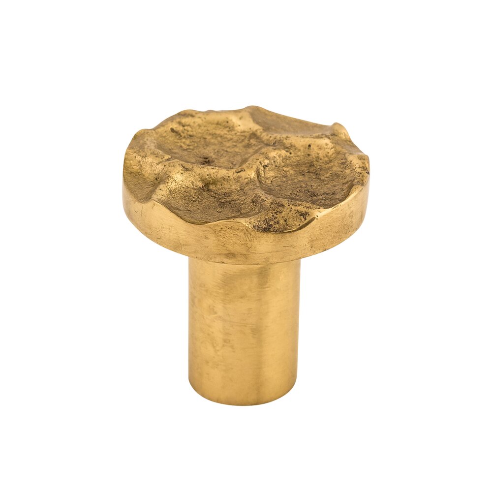 Cobblestone 1 1/8" Diameter Mushroom Knob in Brass