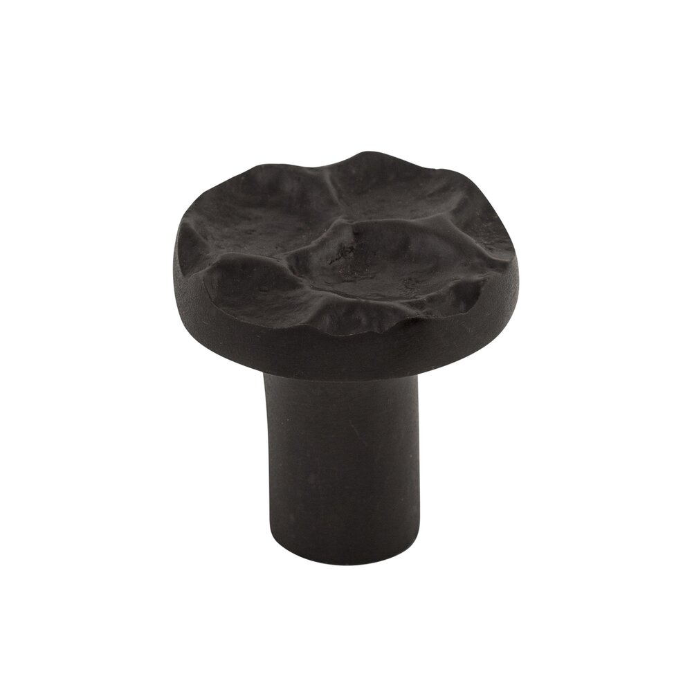 Cobblestone 1 1/8" Diameter Mushroom Knob in Coal Black