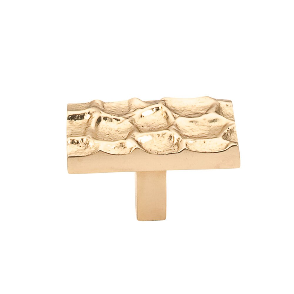 Cobblestone 1 7/8" Long Rectangle Knob in Brass