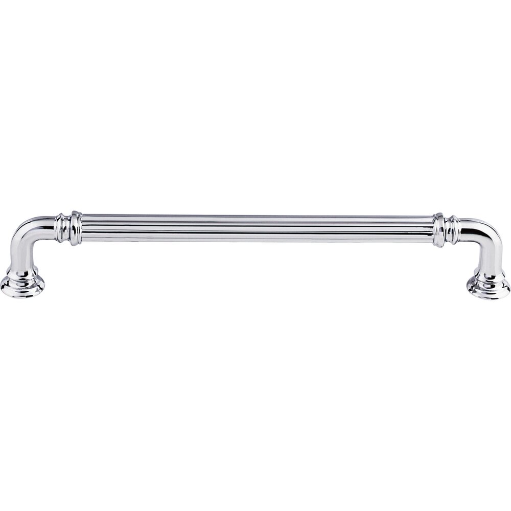 Reeded 7" Centers Bar Pull in Polished Chrome