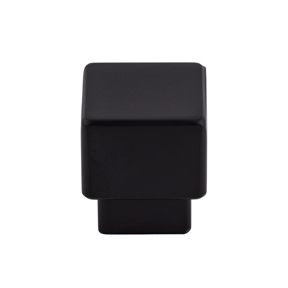 Tapered 1" Long Square Knob in Flat Black
