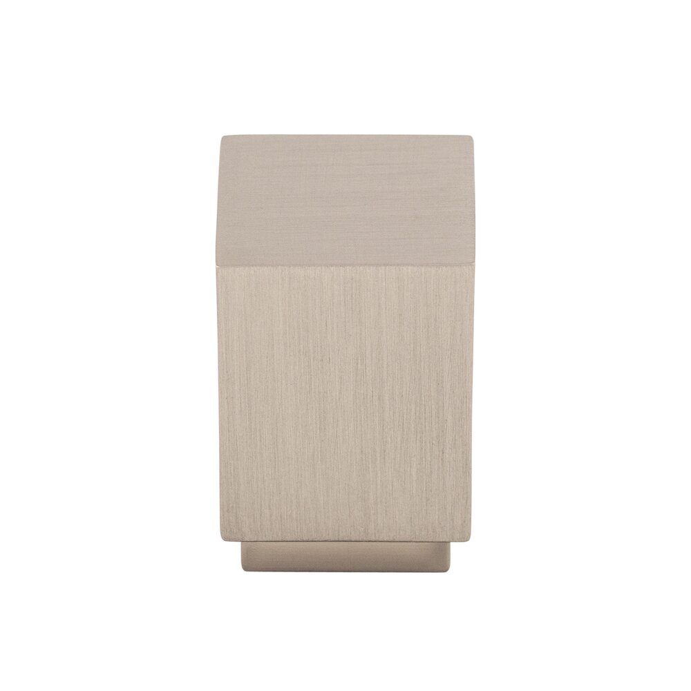 Linear 3/4" Long Square Knob in Brushed Satin Nickel