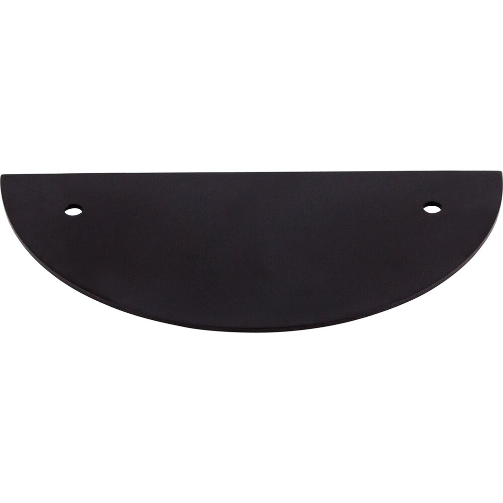 Half Circle 3 1/2" Centers Pull Backplate in Flat Black