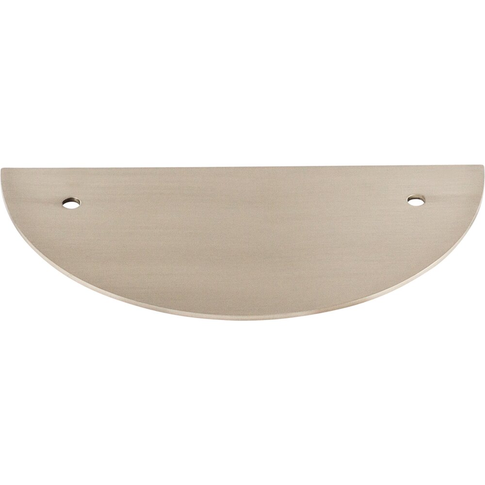 Half Circle 3 1/2" Centers Pull Backplate in Brushed Satin Nickel
