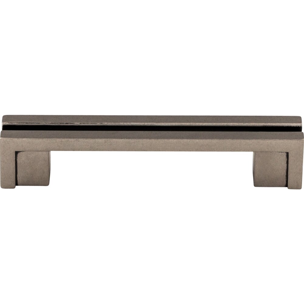 Flat Rail 3 1/2" Centers Bar Pull in Pewter Antique